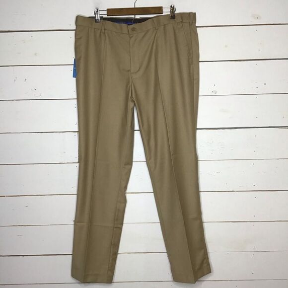 New Gioberti Hidden Expandable Waist Dress Pants - Picture 1 of 8